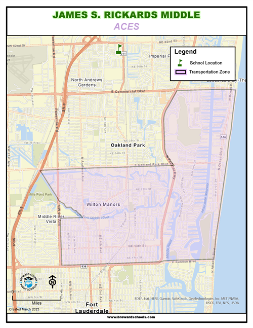 A map showing an outlined area